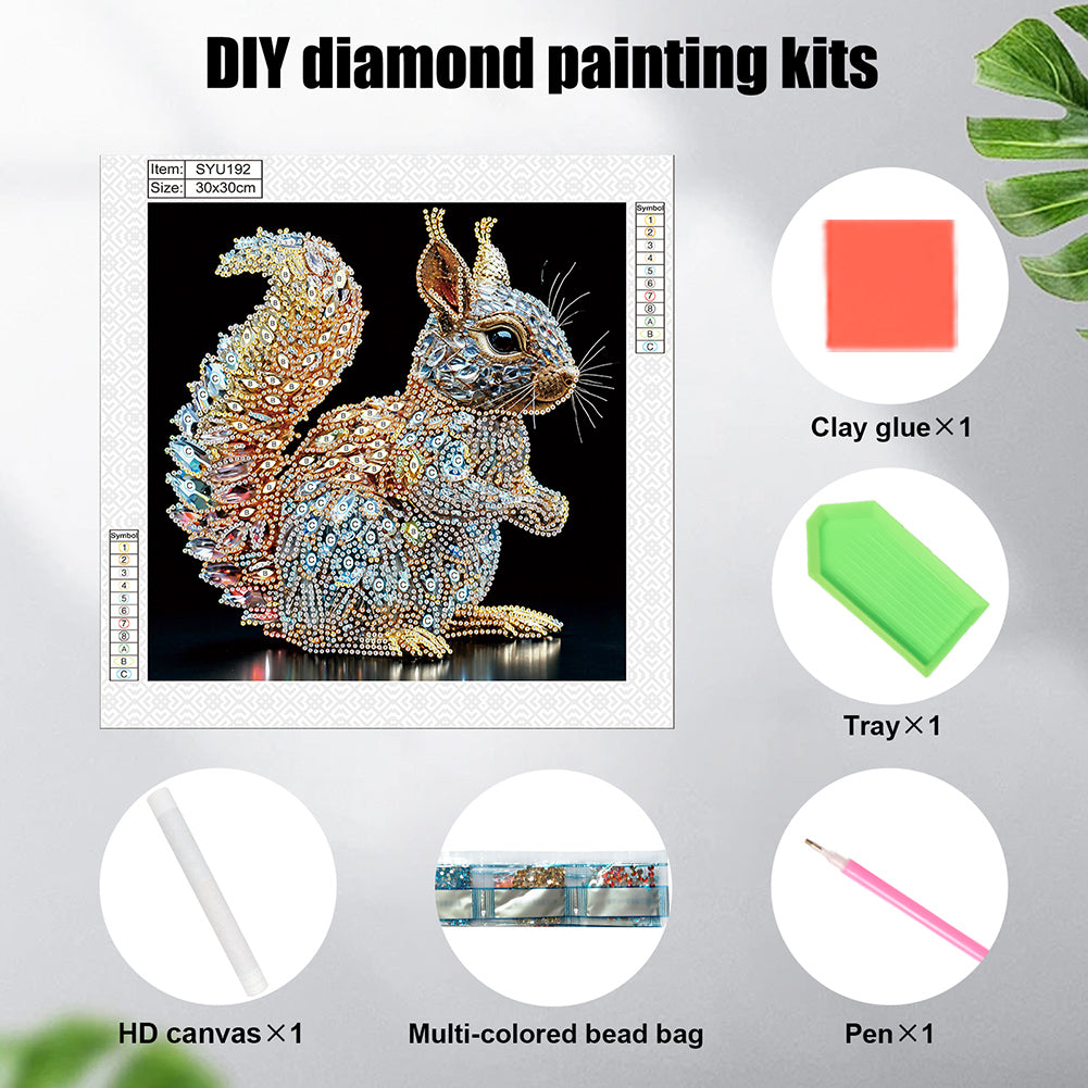 Squirrel - Special Shaped Drill Diamond Painting 30*30CM