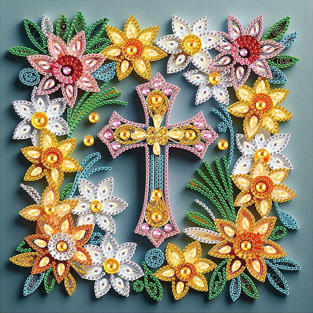 Cross - Special Shaped Drill Diamond Painting 30*30CM