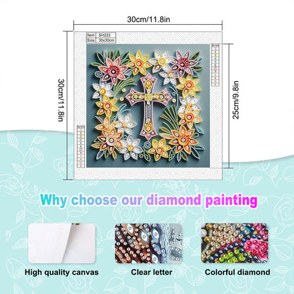 Cross - Special Shaped Drill Diamond Painting 30*30CM