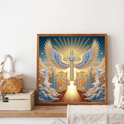 Winged Cross - Special Shaped Drill Diamond Painting 30*30CM