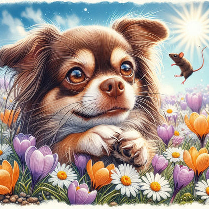 Dog And Mouse - Full Round Drill Diamond Painting 30*30CM