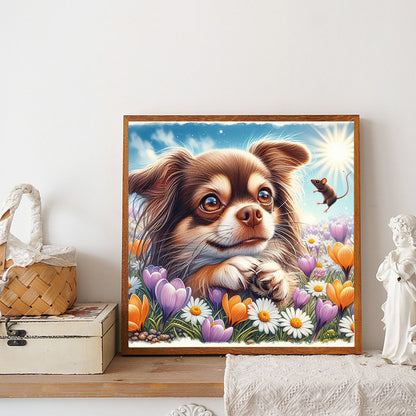 Dog And Mouse - Full Round Drill Diamond Painting 30*30CM