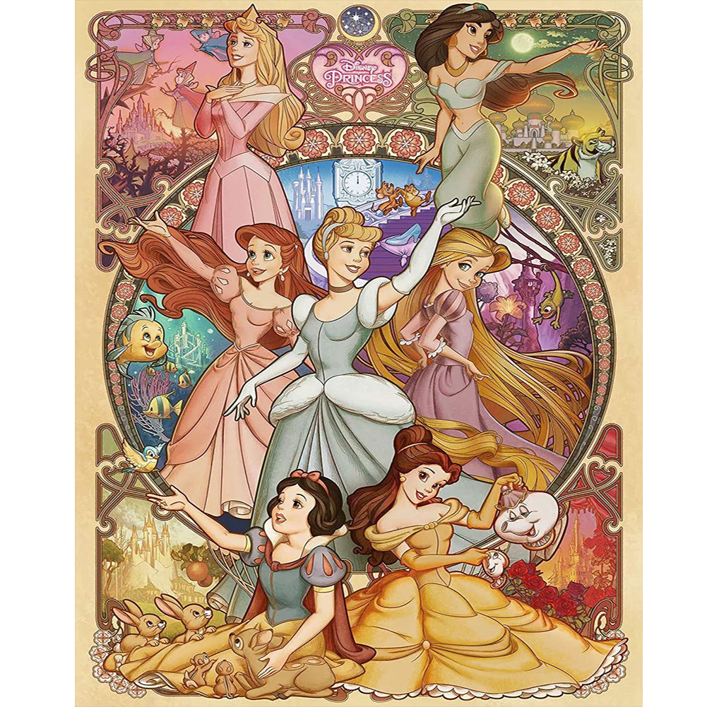 Disney Princesses - Full Round Drill Diamond Painting 40*50CM