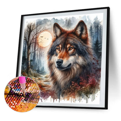 Wolf - Full AB Square Drill Diamond Painting 40*40CM