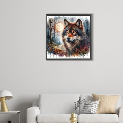 Wolf - Full AB Square Drill Diamond Painting 40*40CM