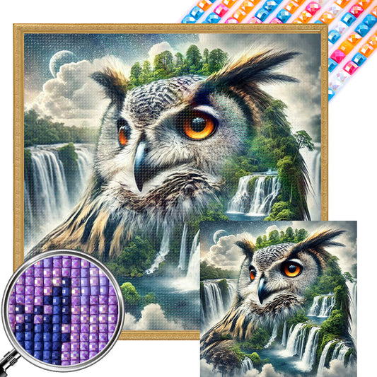Owl - Full AB Square Drill Diamond Painting 40*40CM