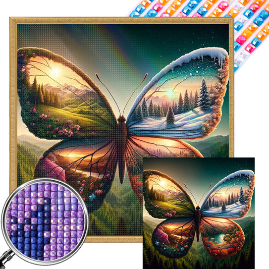 Butterfly - Full AB Square Drill Diamond Painting 40*40CM