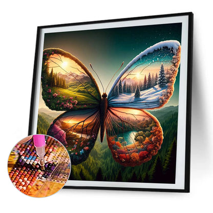 Butterfly - Full AB Square Drill Diamond Painting 40*40CM