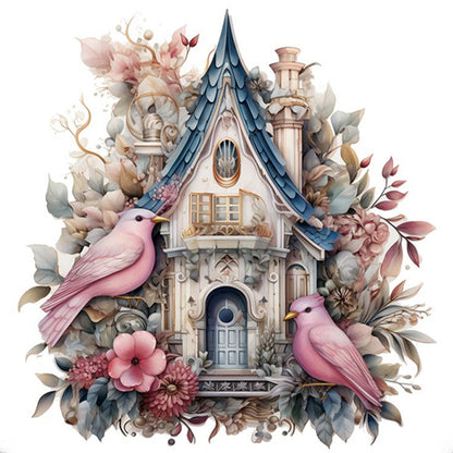 Flower And Bird House - Full AB Square Drill Diamond Painting 40*40CM