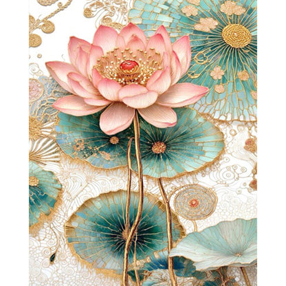 Lotus - Full AB Square Drill Diamond Painting 40*50CM