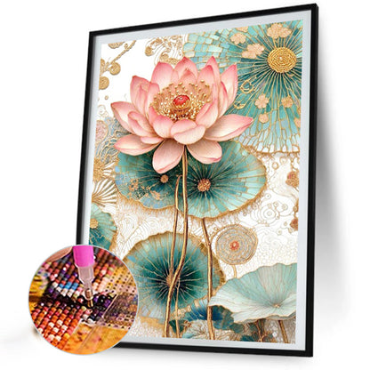 Lotus - Full AB Square Drill Diamond Painting 40*50CM