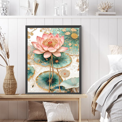Lotus - Full AB Square Drill Diamond Painting 40*50CM