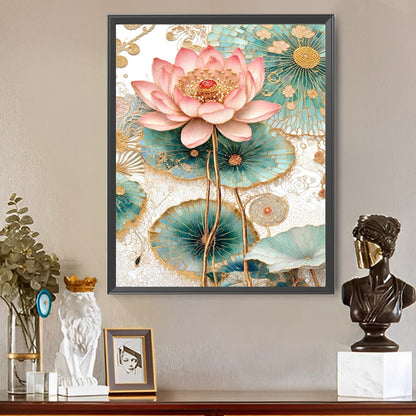 Lotus - Full AB Square Drill Diamond Painting 40*50CM