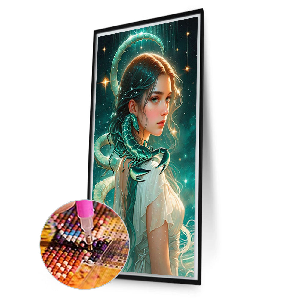 Scorpio Girl - Full AB Round Drill Diamond Painting 40*70CM