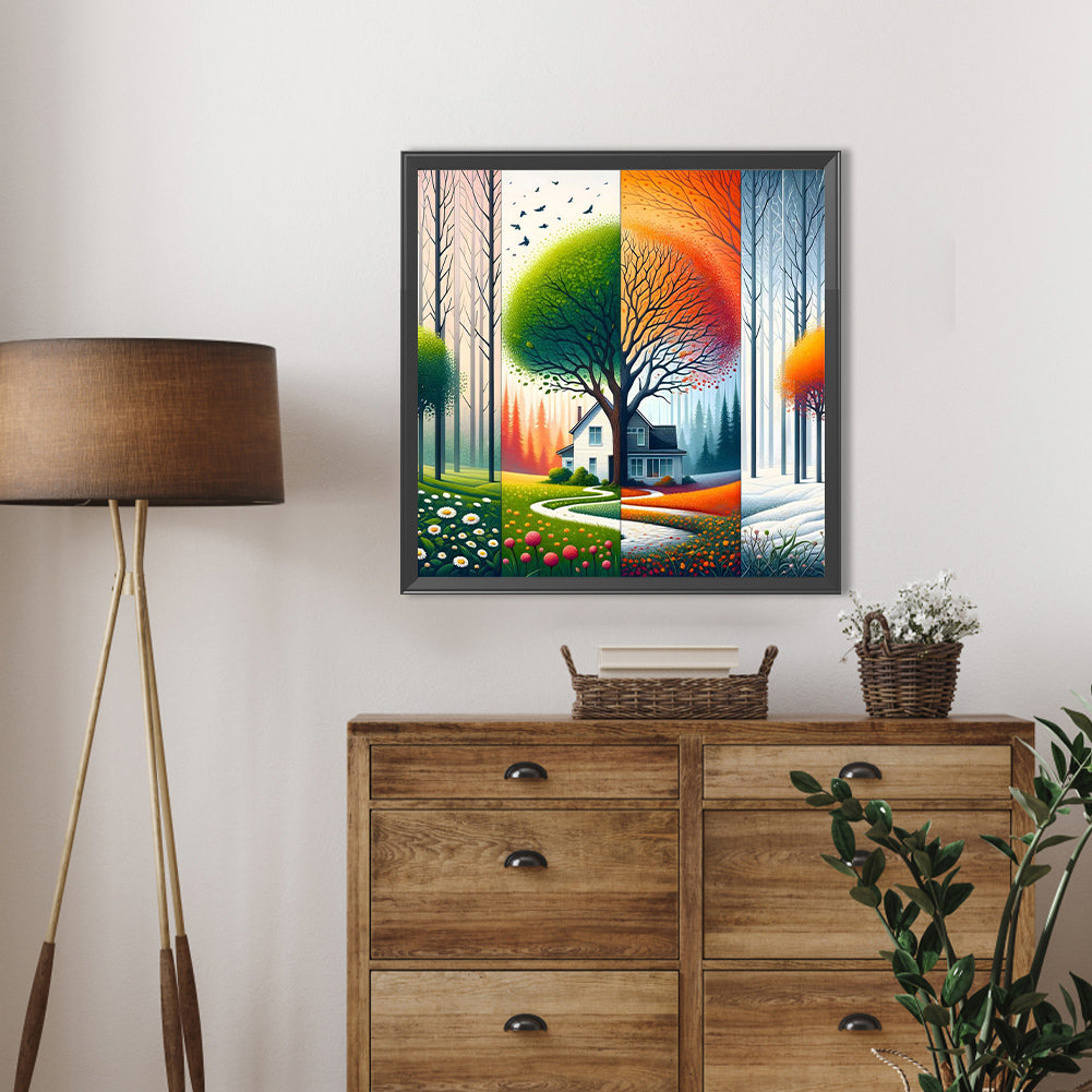 Four Seasons - Full Square Drill Diamond Painting 50*50CM