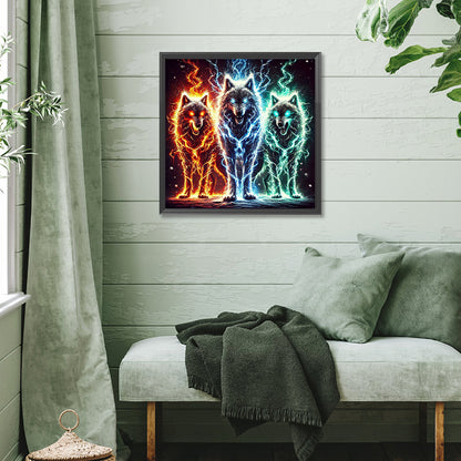 Flash Wolf - Full Square Drill Diamond Painting 40*40CM