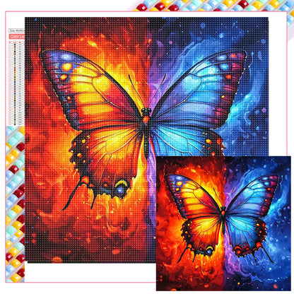 Ice And Fire Butterfly - Full Square Drill Diamond Painting 40*40CM