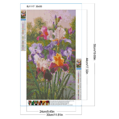 Iris - Full Round Drill Diamond Painting 30*50CM