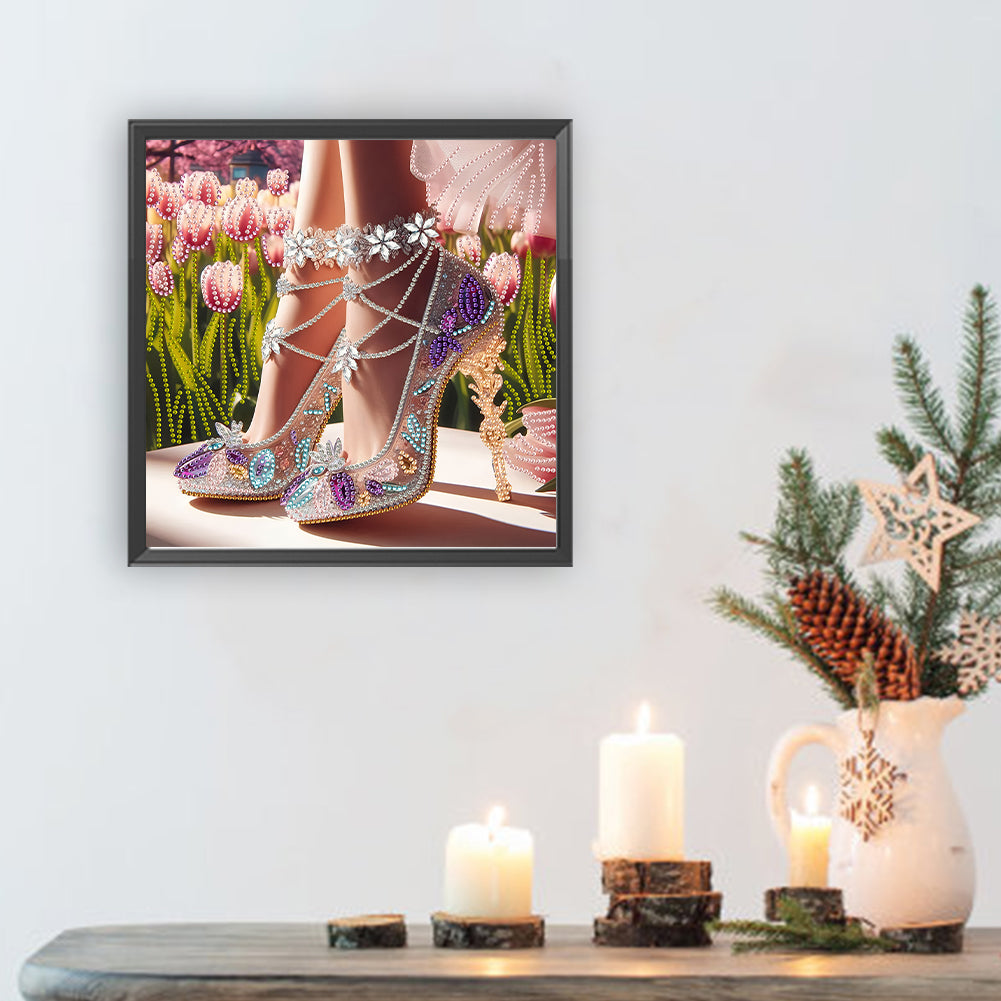 Exquisite High Heels - Special Shaped Drill Diamond Painting 30*30CM