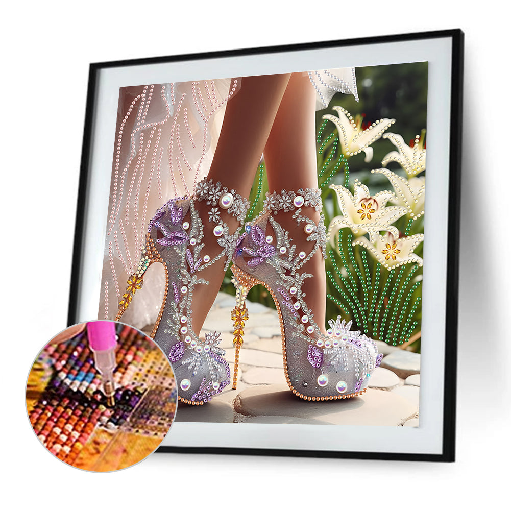 Exquisite High Heels - Special Shaped Drill Diamond Painting 30*30CM