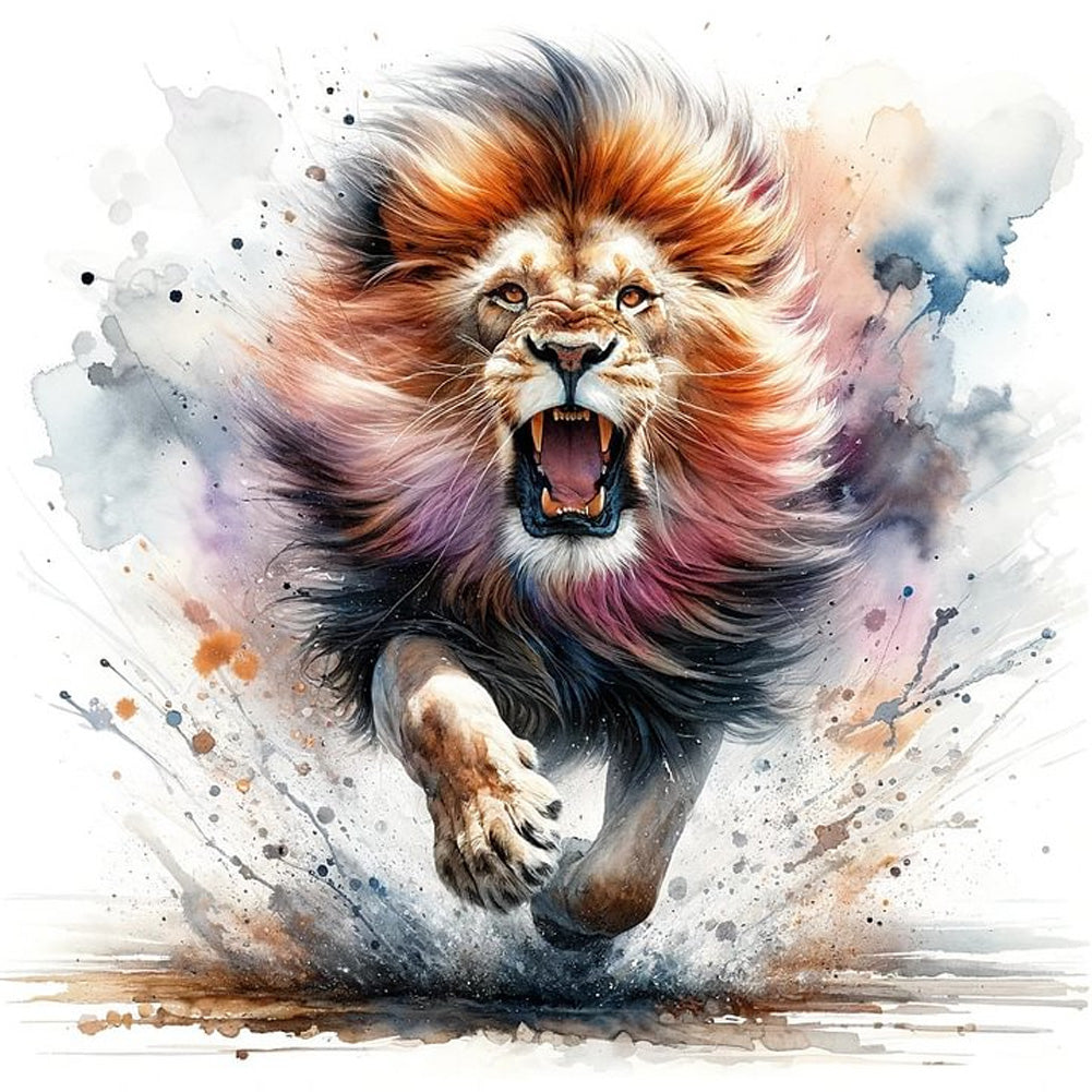 Lion - Full Round Drill Diamond Painting 40*40CM