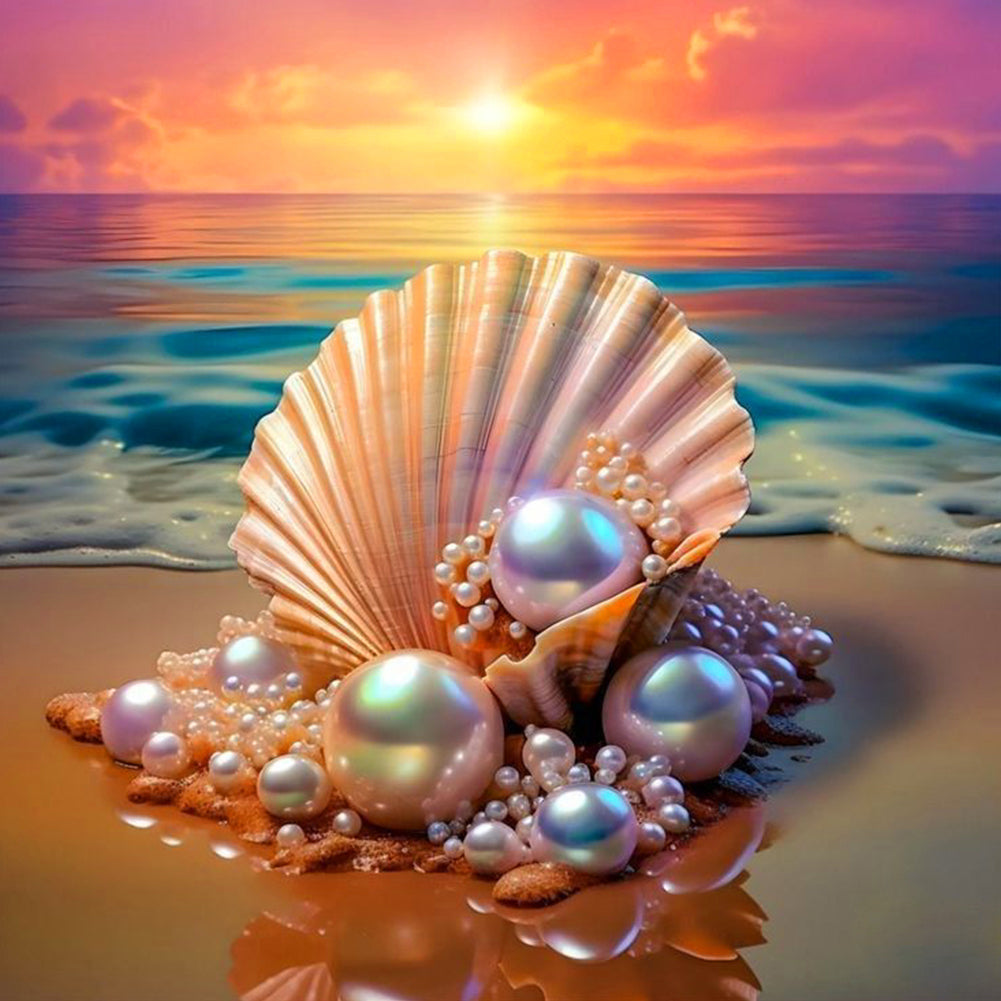 Sunset Pearl - Full Round Drill Diamond Painting 30*30CM