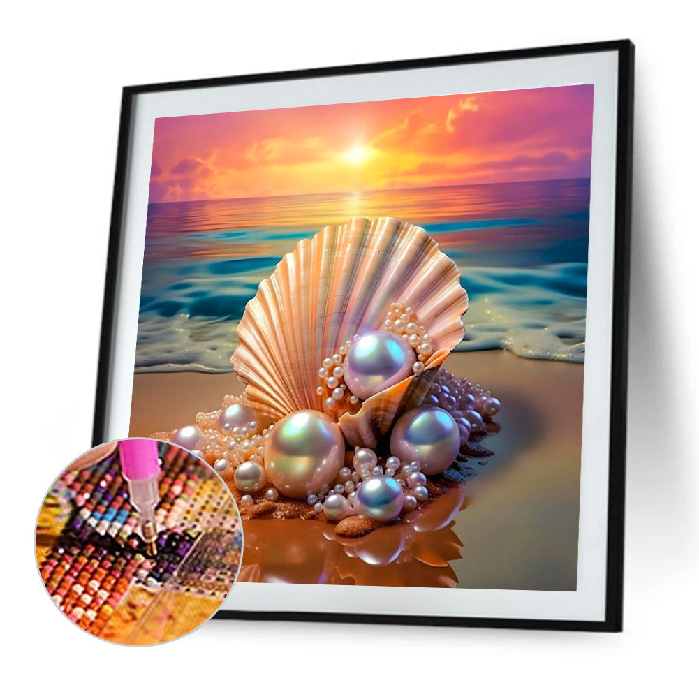 Sunset Pearl - Full Round Drill Diamond Painting 30*30CM
