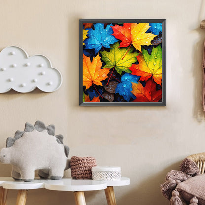 Maple Leaf - Full Round Drill Diamond Painting 30*30CM