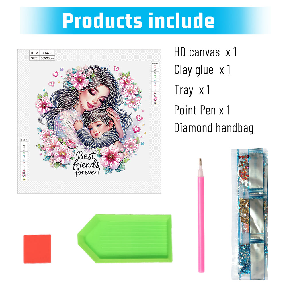 Mother'S Day - Special Shaped Drill Diamond Painting 30*30CM