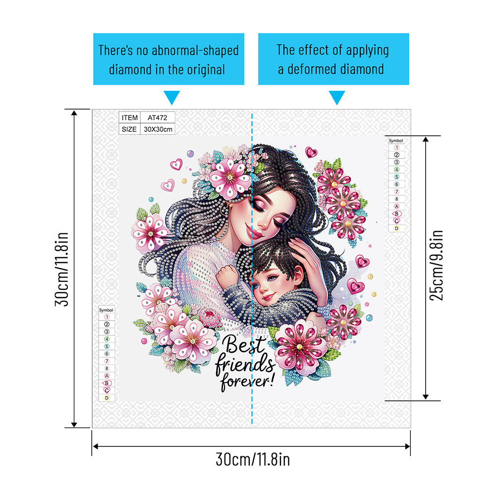Mother'S Day - Special Shaped Drill Diamond Painting 30*30CM