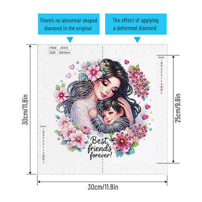 Mother'S Day - Special Shaped Drill Diamond Painting 30*30CM