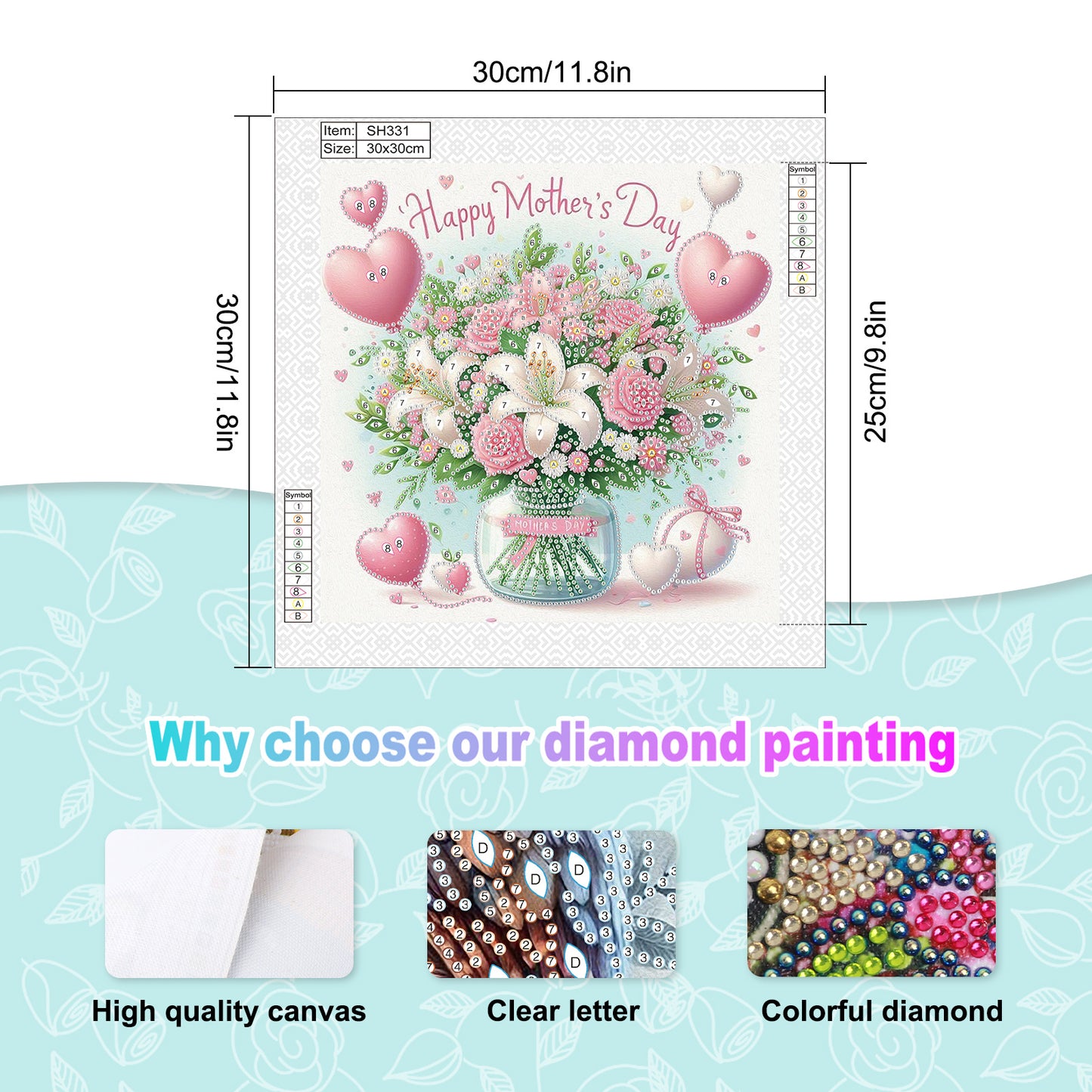 Mother'S Day - Special Shaped Drill Diamond Painting 30*30CM