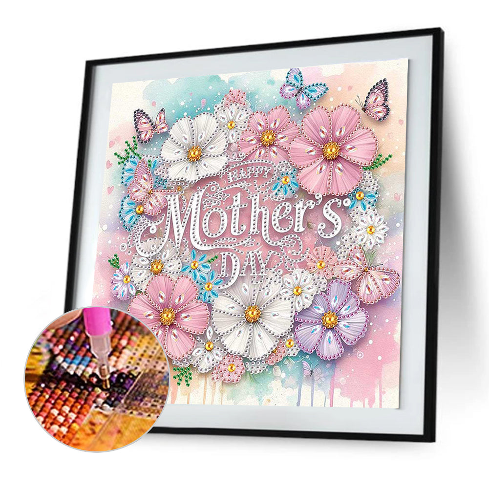 Mother'S Day - Special Shaped Drill Diamond Painting 30*30CM