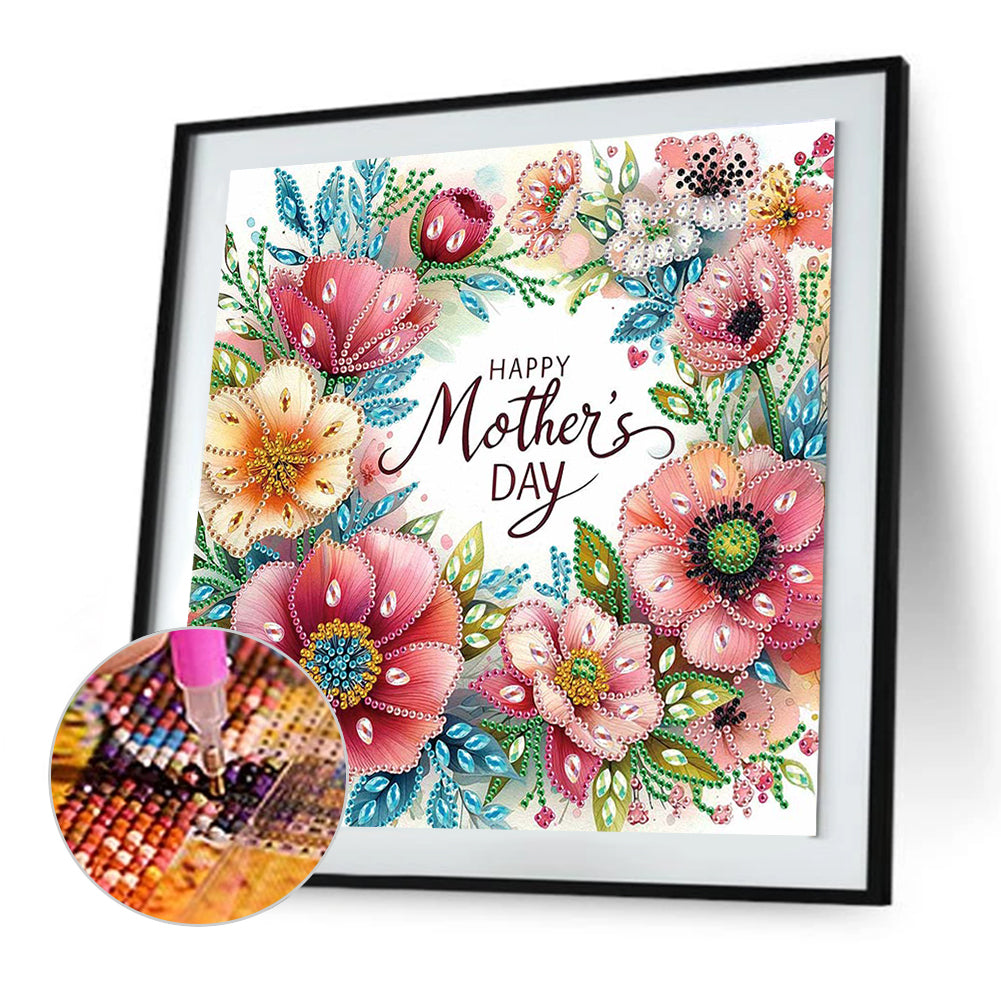 Mother'S Day - Special Shaped Drill Diamond Painting 30*30CM