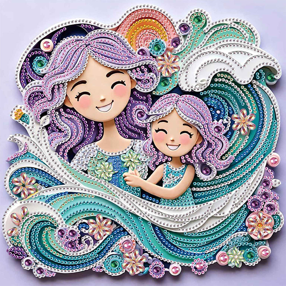 Mother'S Day - Special Shaped Drill Diamond Painting 30*30CM