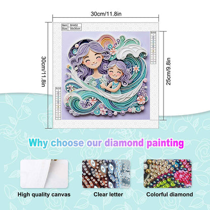 Mother'S Day - Special Shaped Drill Diamond Painting 30*30CM