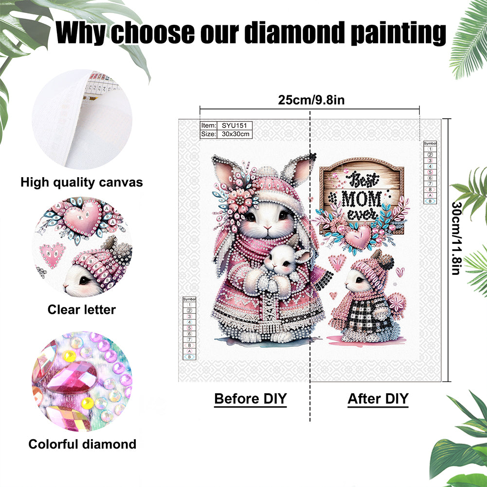 Mother'S Day - Special Shaped Drill Diamond Painting 30*30CM