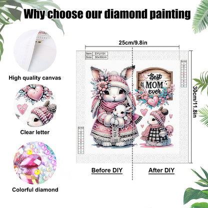 Mother'S Day - Special Shaped Drill Diamond Painting 30*30CM