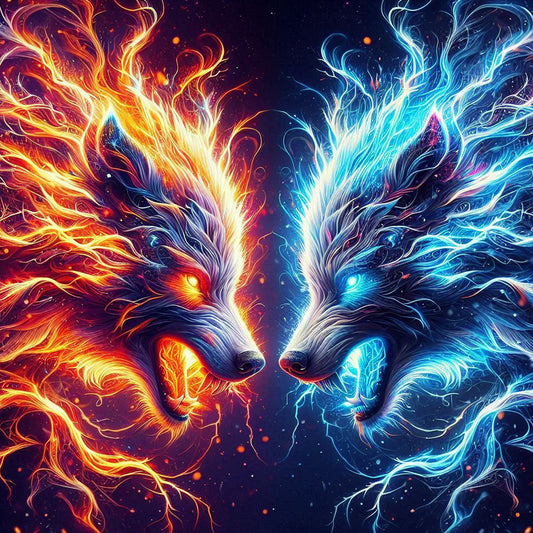 Wolf - Full Round Drill Diamond Painting 40*40CM