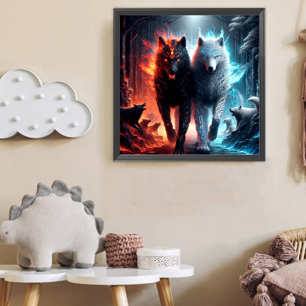 Wolf - Full Round Drill Diamond Painting 40*40CM