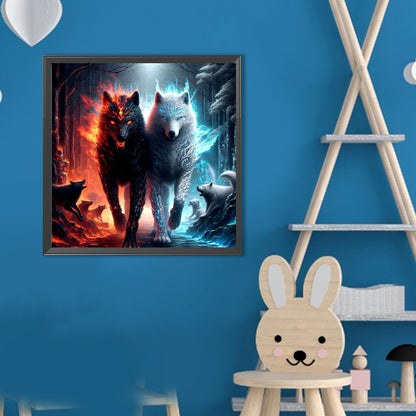 Wolf - Full Round Drill Diamond Painting 40*40CM