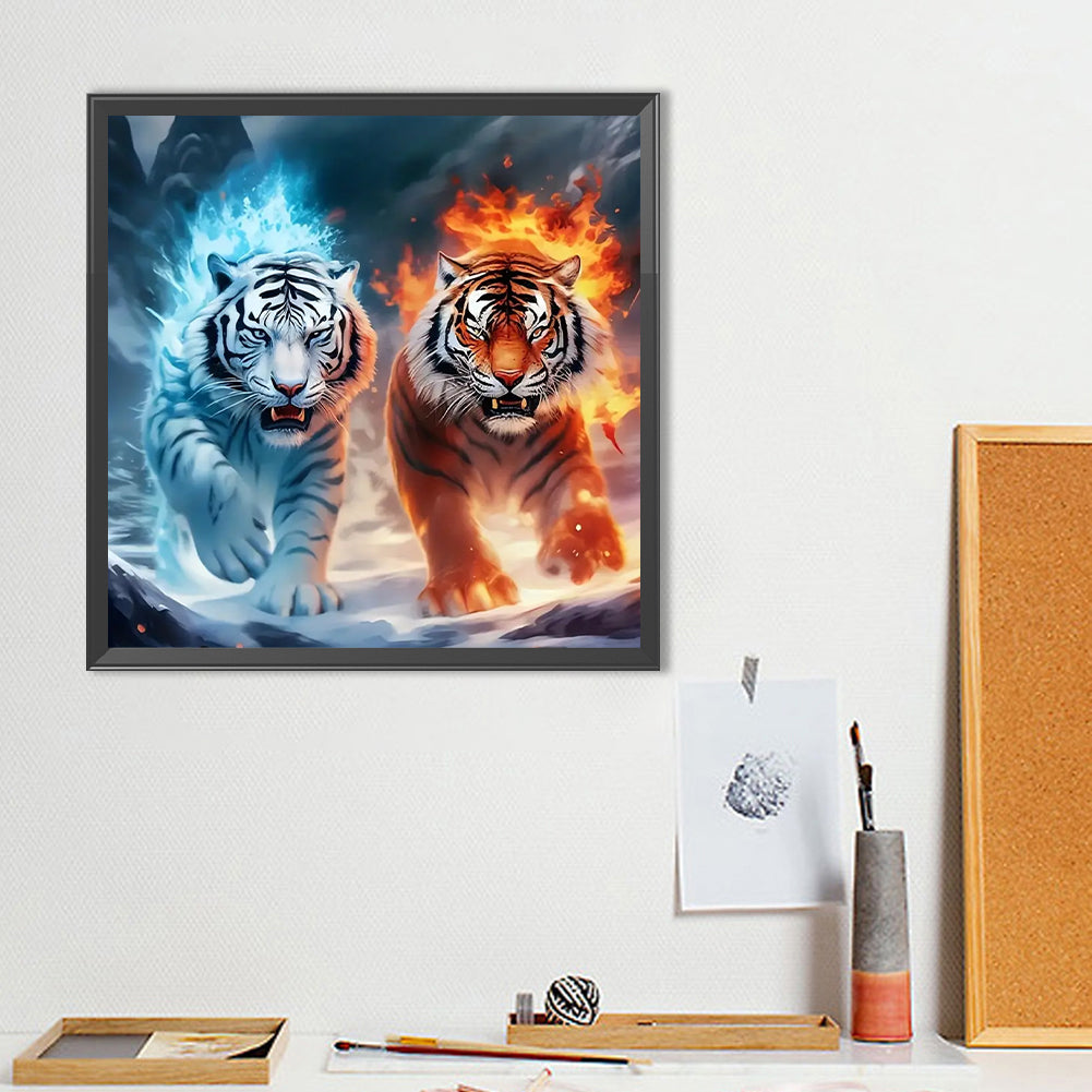 Tiger - Full Round Drill Diamond Painting 40*40CM