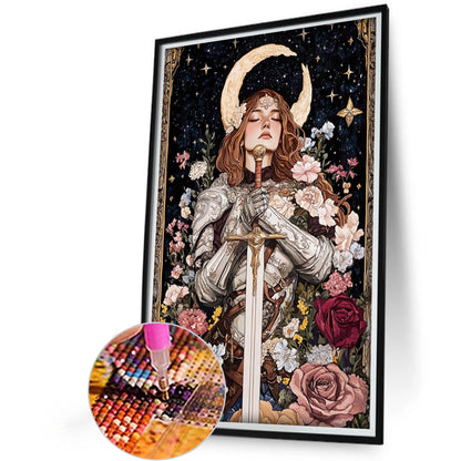 Vintage Knight - Full AB Round Drill Diamond Painting 40*65CM