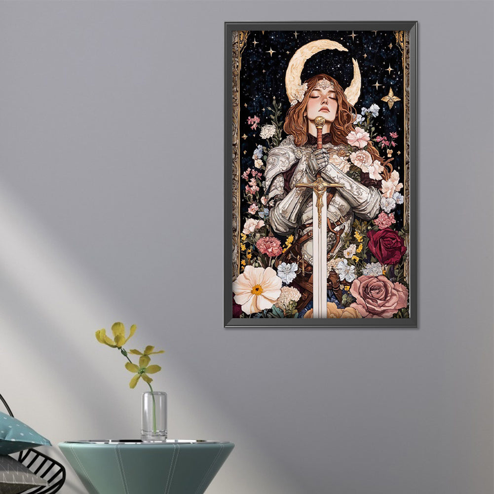 Vintage Knight - Full AB Round Drill Diamond Painting 40*65CM