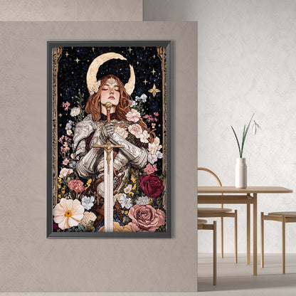 Vintage Knight - Full AB Round Drill Diamond Painting 40*65CM