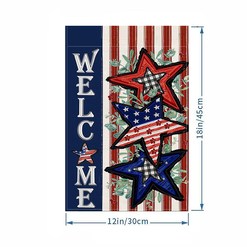 Spring Tulip 5D DIY Diamond Outdoor Flags Double Sided Diamond Art Vertical Flag