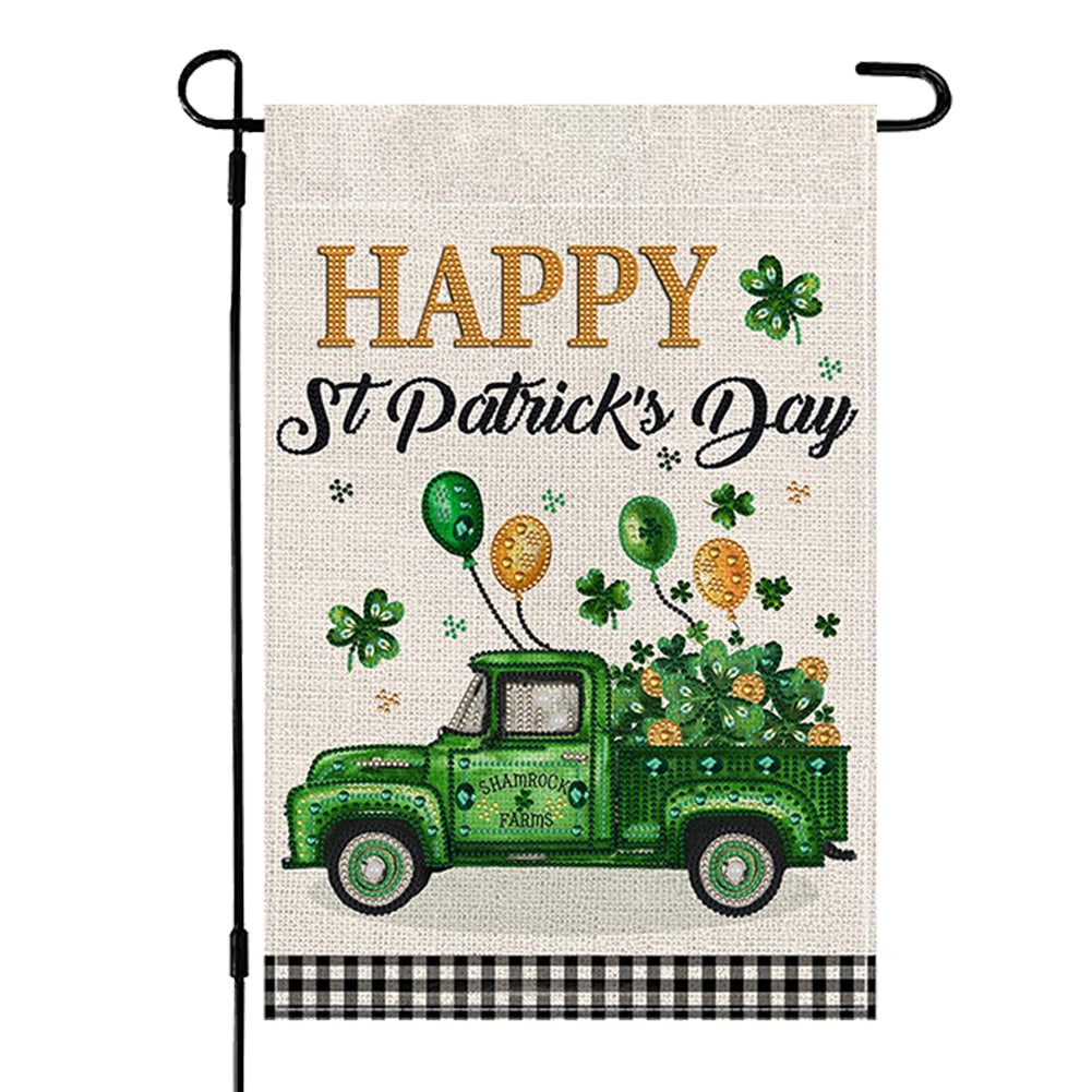 Spring Tulip 5D DIY Diamond Outdoor Flags Double Sided Diamond Art Vertical Flag