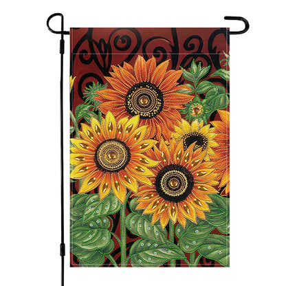 Spring Tulip 5D DIY Diamond Outdoor Flags Double Sided Diamond Art Vertical Flag