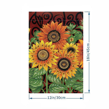 Spring Tulip 5D DIY Diamond Outdoor Flags Double Sided Diamond Art Vertical Flag