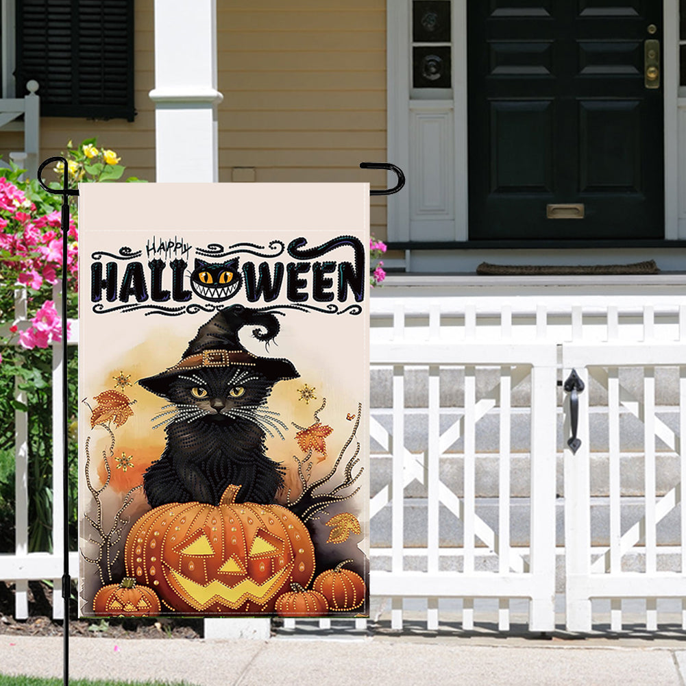 Spring Tulip 5D DIY Diamond Outdoor Flags Double Sided Diamond Art Vertical Flag